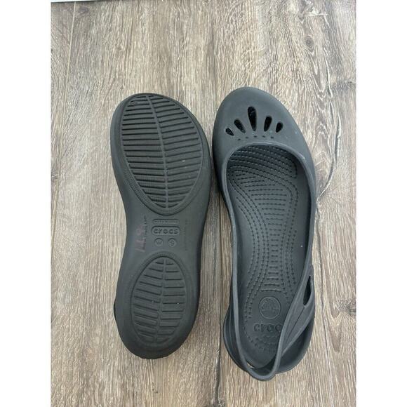 Crocs Kadee Ballet Flats Womens Size 6 Sling Back Closed Toe Comfort Shoes Black - Picture 4 of 4